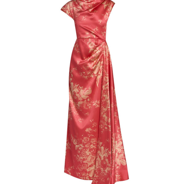 Erdem Floral Print Duchess Draped Gown - Dresses - British Romantic Luxury at Coveti