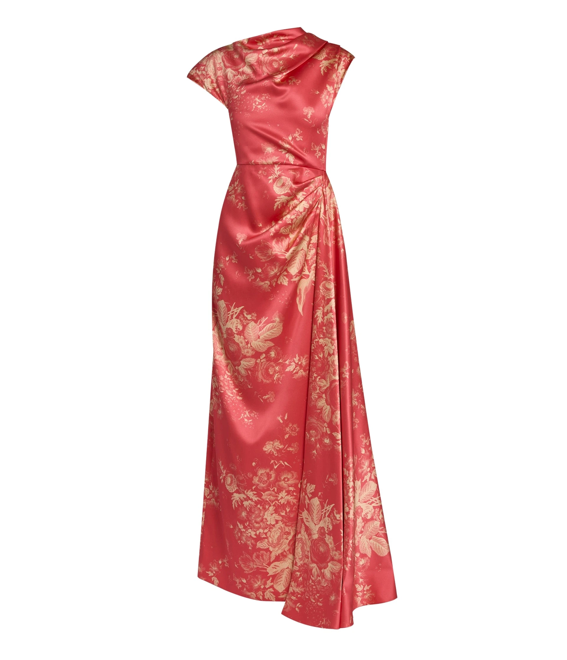 Erdem-Floral-Print-Duchess-Draped-Gown-coveti73054_nobg Erdem Floral Print Duchess Draped Gown - Dresses - British Romantic Luxury at Coveti