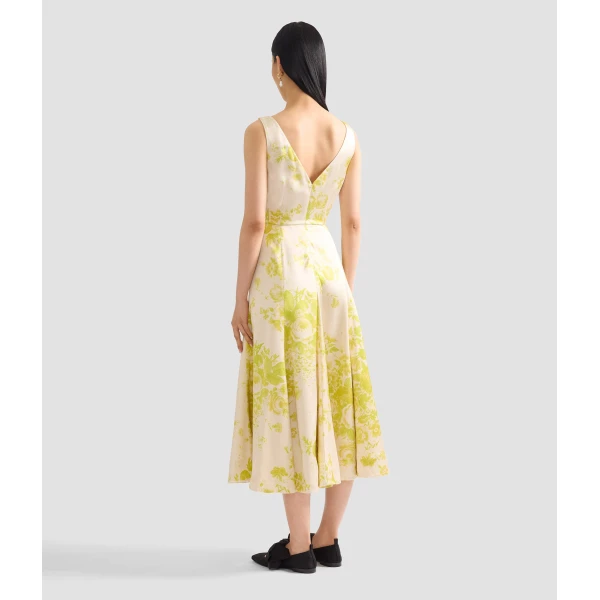 Erdem Floral Print Duchess Fit And Flared Dress - Dresses - British Romantic Luxury at Coveti