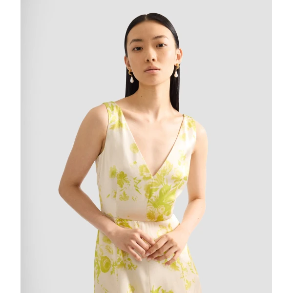 Erdem Floral Print Duchess Fit And Flared Dress - Dresses - British Romantic Luxury at Coveti