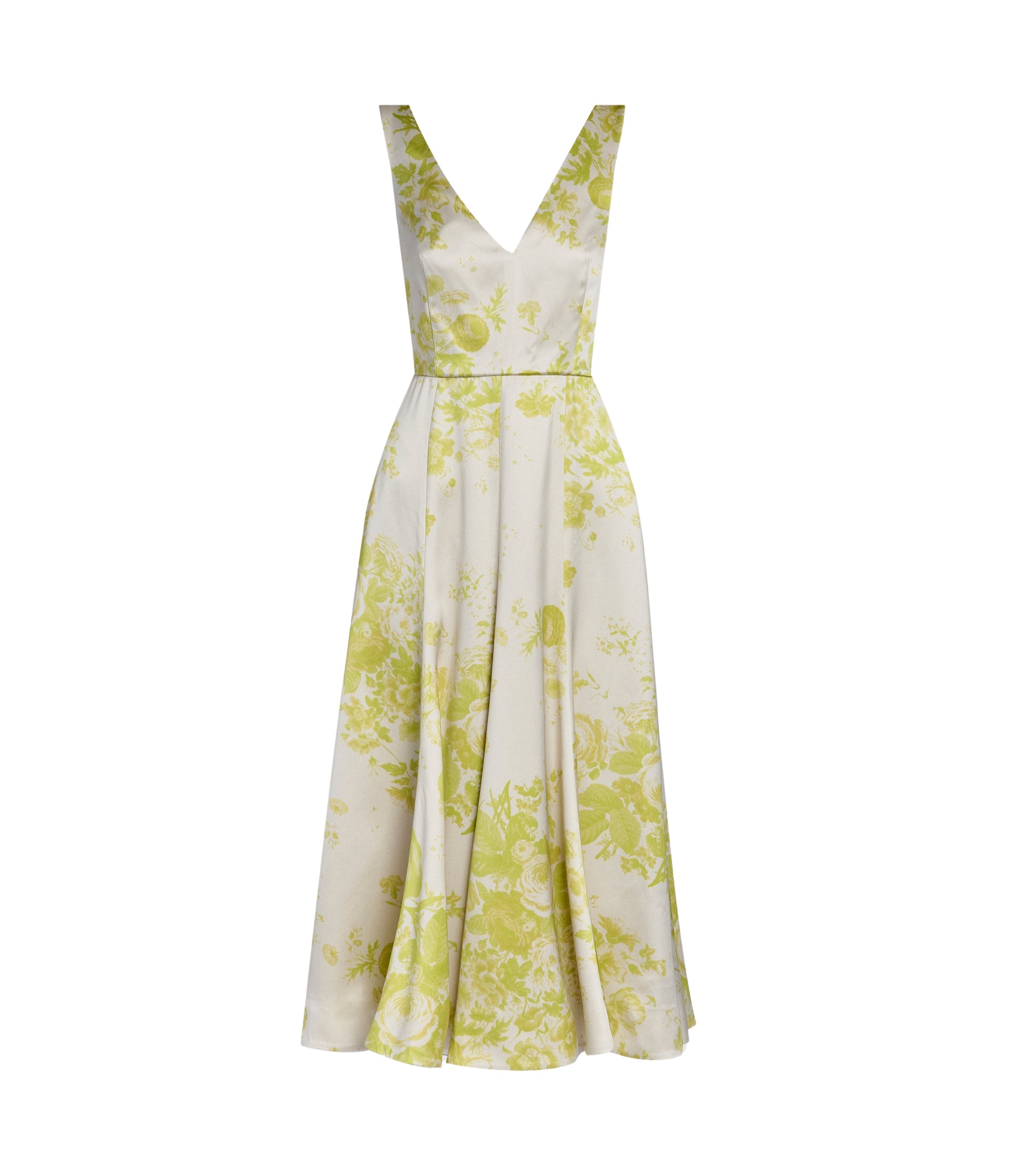 Erdem Floral Print Duchess Fit And Flared Dress