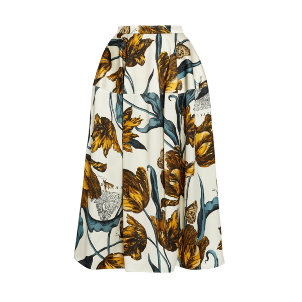 Erdem Floral Print Duchess Full Midi Skirt - Skirts - British Romantic Luxury at Coveti