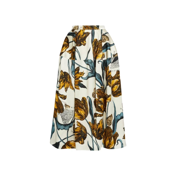 Erdem Floral Print Duchess Full Midi Skirt - Skirts - British Romantic Luxury at Coveti