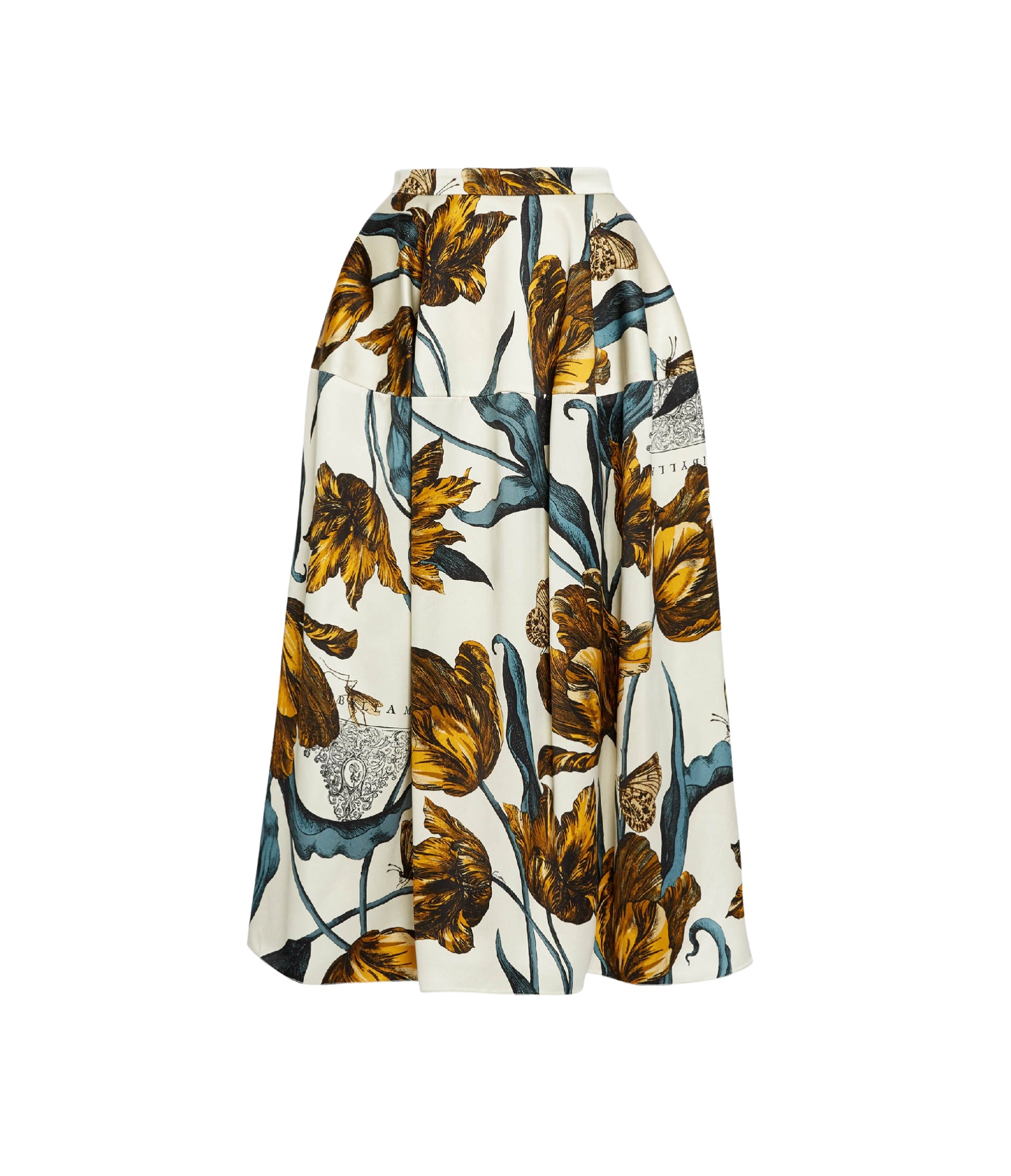 Erdem Floral Print Duchess Full Midi Skirt - Skirts - British Romantic Luxury at Coveti
