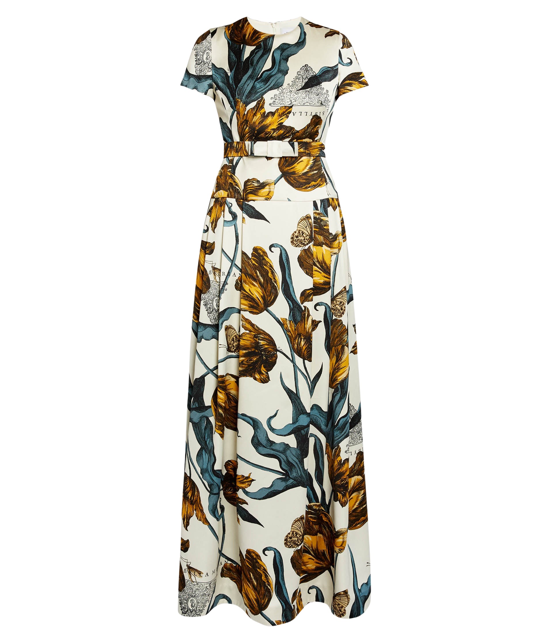 Erdem Floral Print Duchess Gown