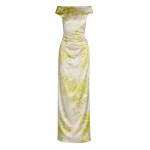Erdem Floral Print Duchess Slashed Neckline Gown - Dresses - British Romantic Luxury at Coveti