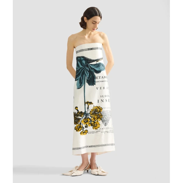 Erdem Floral Print Duchess Sleeveless Midi Dress - Dresses - British Romantic Luxury at Coveti