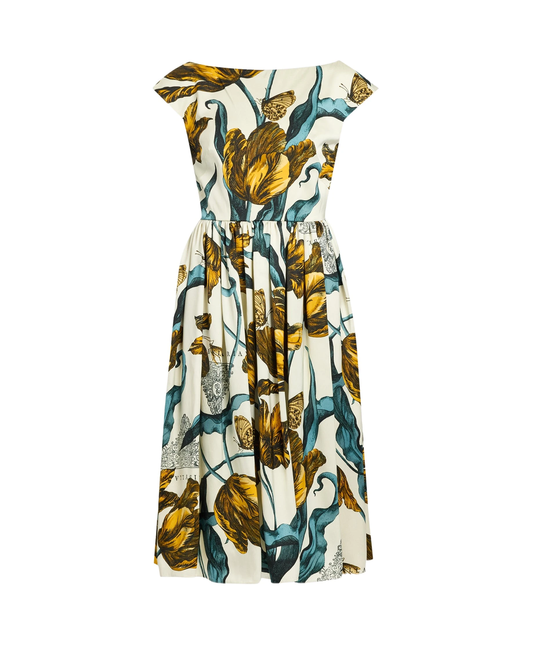 Erdem-Floral-Print-Duchess-Sleeveless-Midi-Dress-coveti-222892_nobg Erdem Floral Print Duchess Sleeveless Midi Dress - Dresses - British Romantic Luxury at Coveti