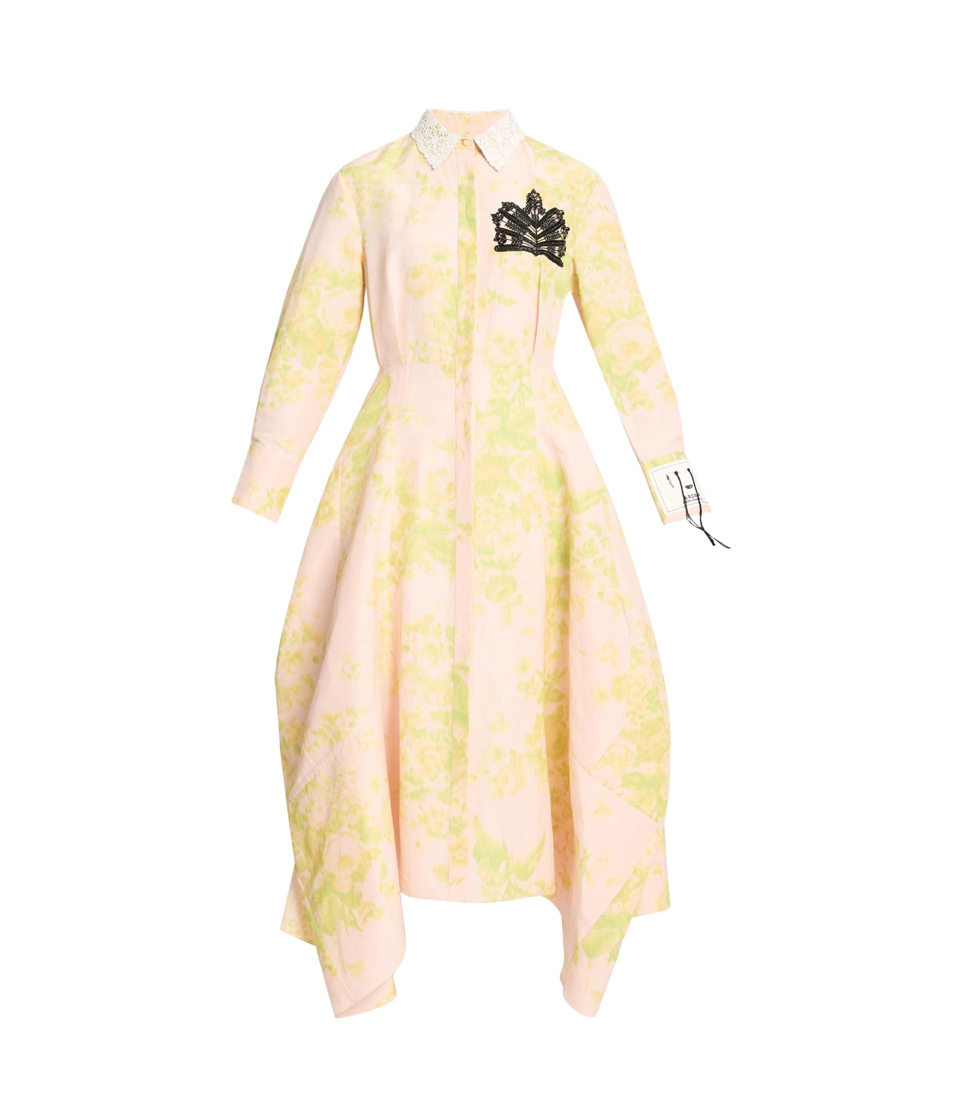 Erdem-Floral-Print-Linen-Chine-Draped-Midi-Dress-coveti92454_nobg Erdem Floral Print Linen Chine Draped Midi Dress - Dresses - British Romantic Luxury at Coveti