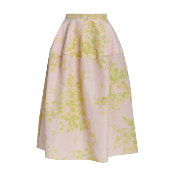 Erdem Floral Print Linen Chine Midi Full Skirt - Skirts - British Romantic Luxury at Coveti