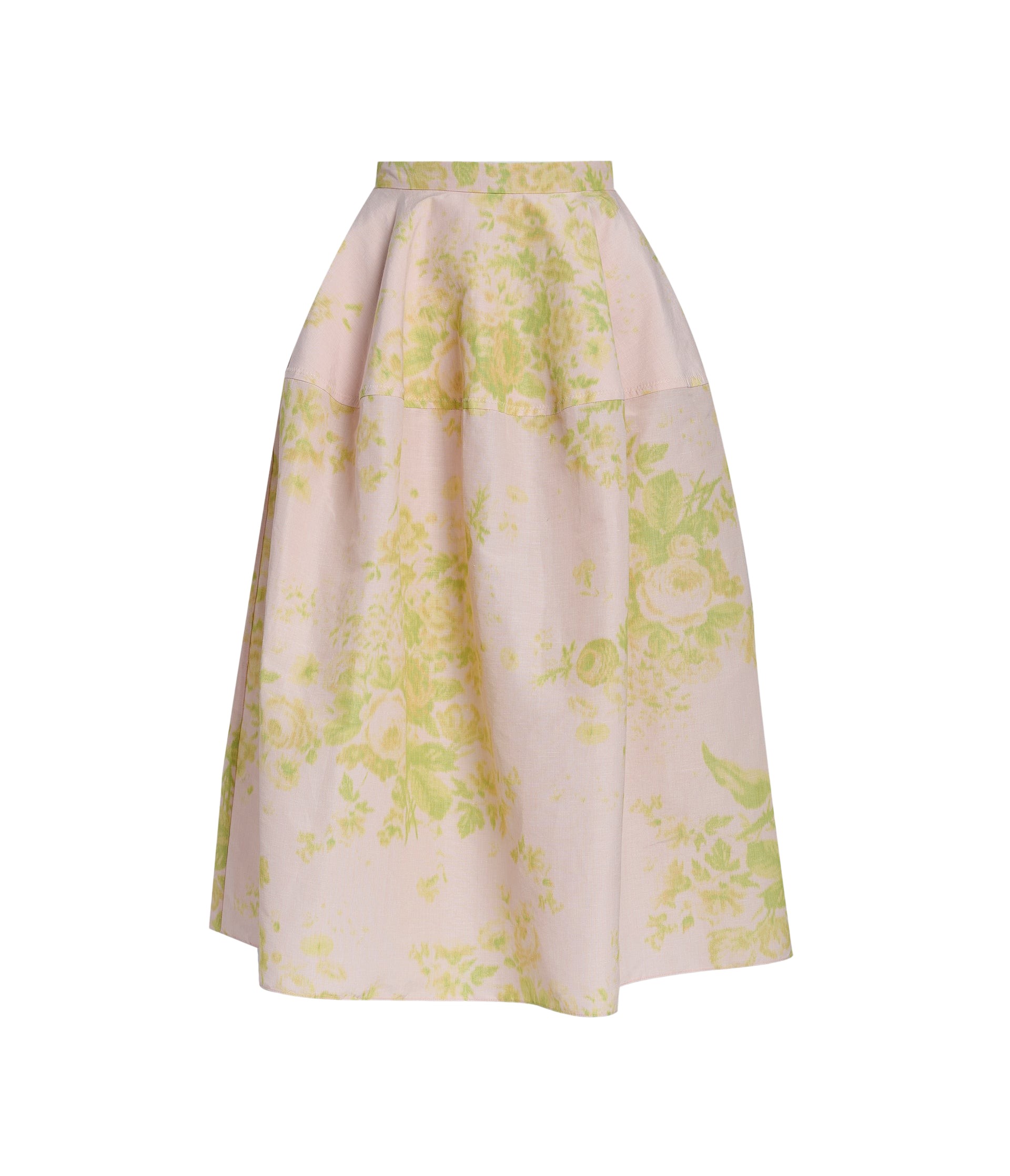 Erdem Floral Print Linen Chine Midi Full Skirt - Skirts - British Romantic Luxury at Coveti