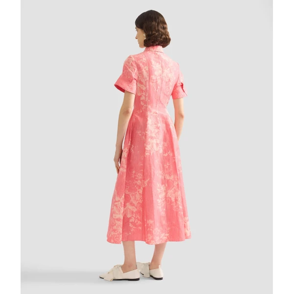 Erdem Floral Print Linen Chine Midi Shirt Dress - Dresses - British Romantic Luxury at Coveti
