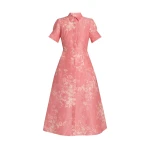 Erdem Floral Print Linen Chine Midi Shirt Dress - Dresses - British Romantic Luxury at Coveti