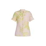 Erdem Floral Print Linen Chine Short Sleeve Shirt - Tops - British Romantic Luxury at Coveti