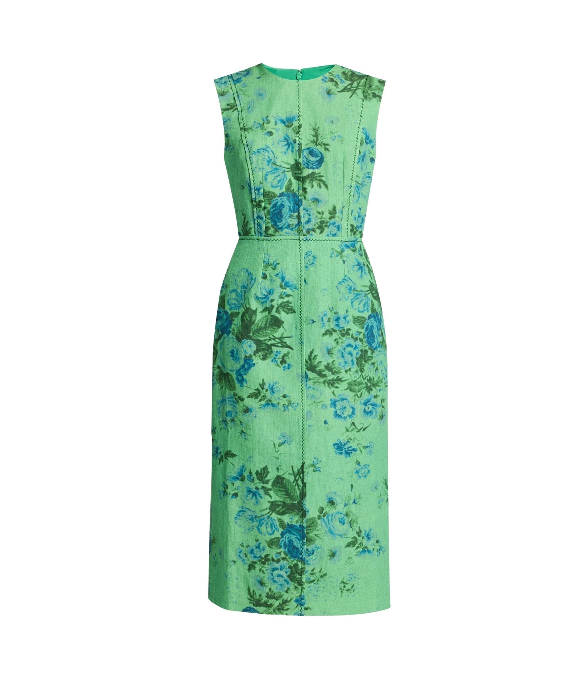 Erdem-Floral-Print-Linen-Pencil-Midi-Dress-coveti18595_nobg Erdem Floral Print Linen Pencil Midi Dress - Dresses - British Romantic Luxury at Coveti