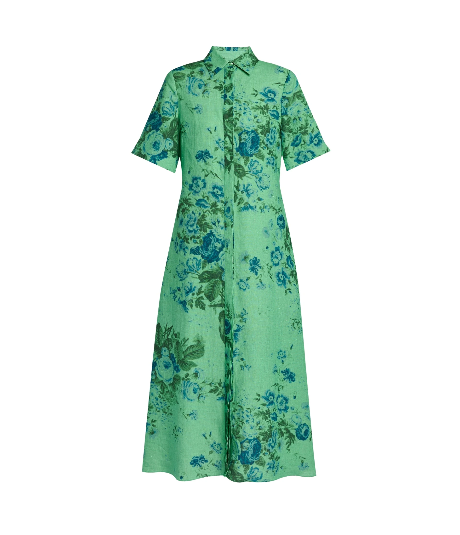 Erdem-Floral-Print-Linen-Tie-Waist-Midi-Shirt-Dress-coveti92471_nobg Erdem Floral Print Linen Tie Waist Midi Shirt Dress - Dresses - British Romantic Luxury at Coveti