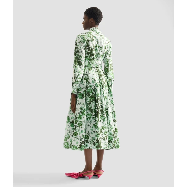 Erdem Floral Print Long Sleeve Shirt Dress - Dresses - British Romantic Luxury at Coveti