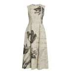 Erdem Floral Print Mouline Tweed Sleeveless Midi Dress - Dresses - British Romantic Luxury at Coveti