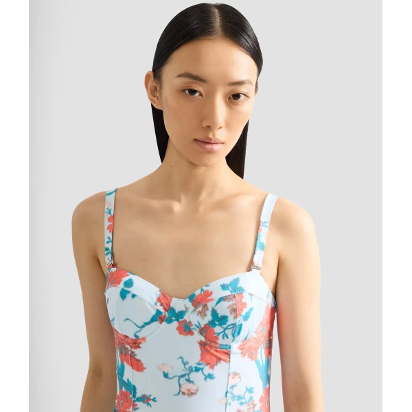 Erdem Floral Print One Piece Swimsuit - Beachwear - British Romantic Luxury at Coveti