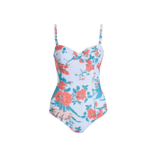 Erdem Floral Print One Piece Swimsuit - Beachwear - British Romantic Luxury at Coveti