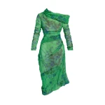 Erdem Floral Print Organza Cloque Draped Midi Dress - Dresses - British Romantic Luxury at Coveti