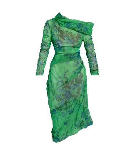 Erdem-Floral-Print-Organza-Cloque-Draped-Midi-Dress-coveti26492_nobg Erdem Floral Print Organza Cloque Draped Midi Dress - Dresses - British Romantic Luxury at Coveti