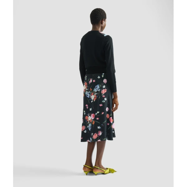 Erdem Floral Print Panel Cropped Cardigan - Knitwear - British Romantic Luxury at Coveti