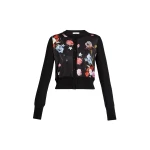 Erdem-Floral-Print-Panel-Cropped-Cardigan-coveti82451_nobg Erdem Floral Print Panel Cropped Cardigan - Knitwear - British Romantic Luxury at Coveti