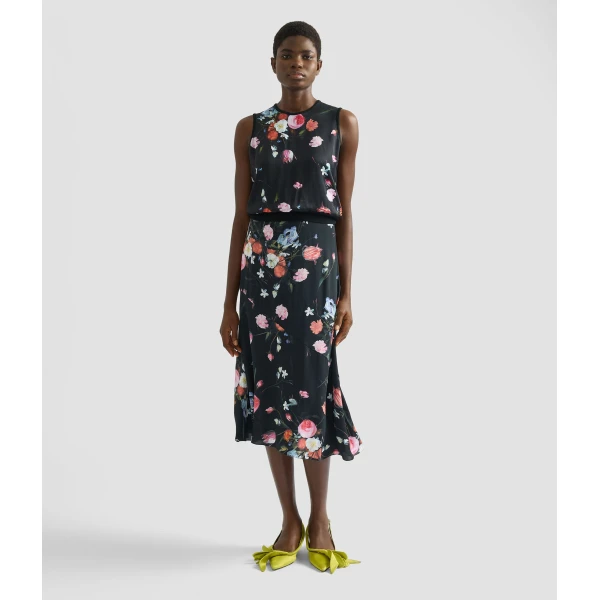 Erdem Floral Print Panel Sleeveless Jumper - Knitwear - British Romantic Luxury at Coveti