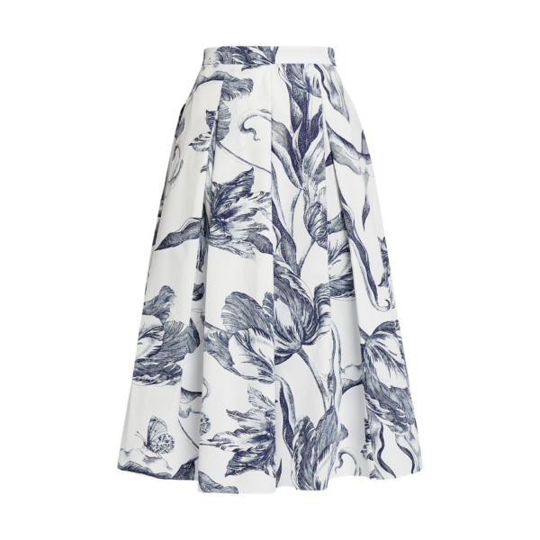 Erdem Floral Print Pleated Midi Skirt - Skirts - British Romantic Luxury at Coveti
