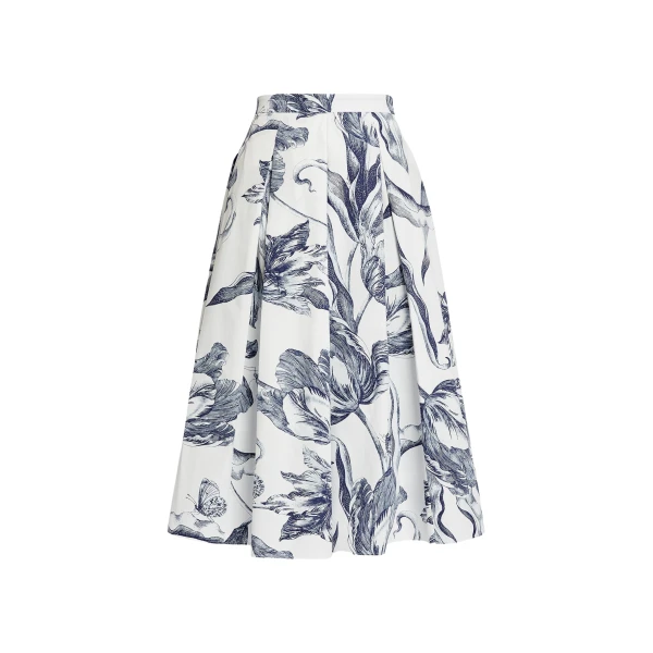 Erdem Floral Print Pleated Midi Skirt - Skirts - British Romantic Luxury at Coveti