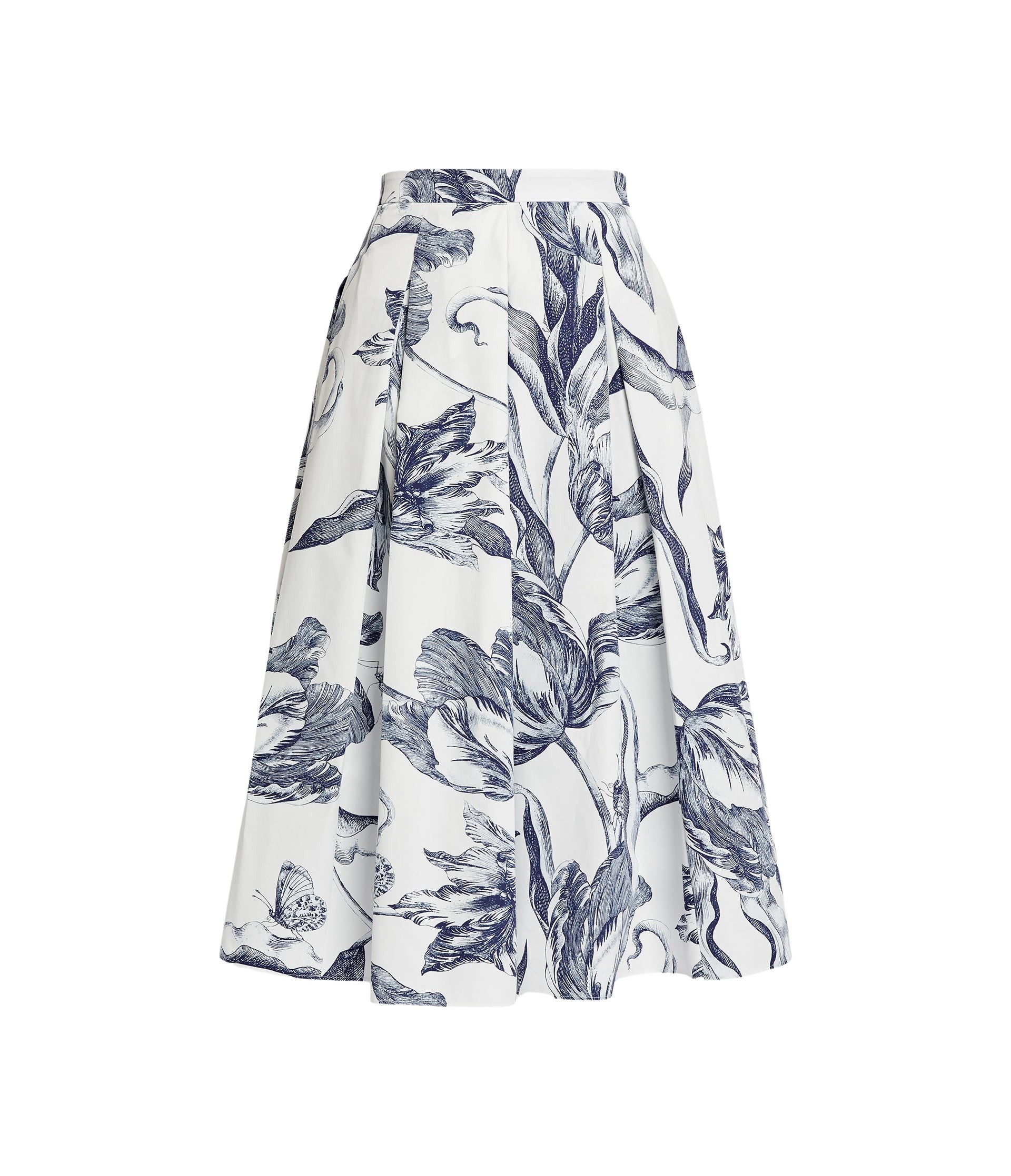 Erdem Floral Print Pleated Midi Skirt - Skirts - British Romantic Luxury at Coveti
