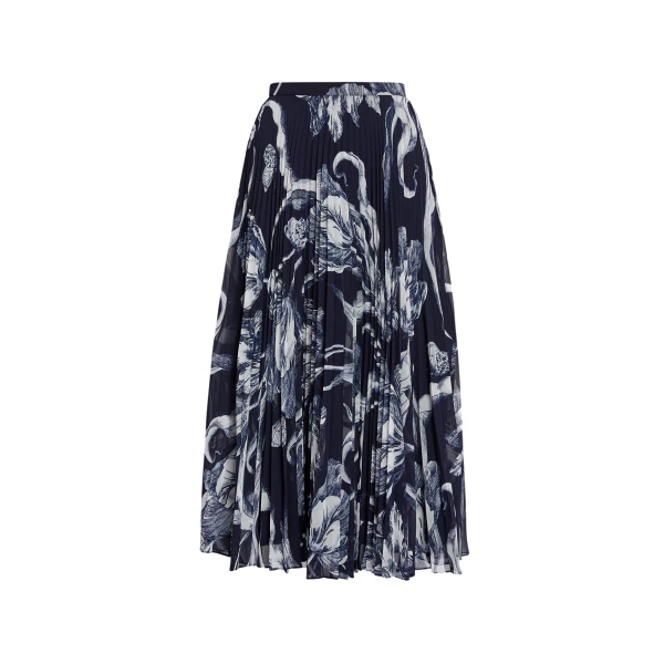 Erdem Floral Print Pleated Voile Midi Skirt - Skirts - British Romantic Luxury at Coveti