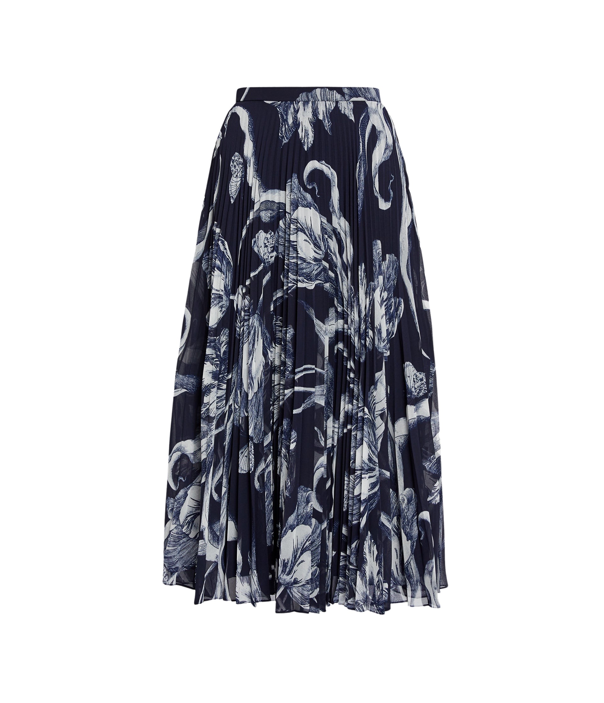 Erdem Floral Print Pleated Voile Midi Skirt - Skirts - British Romantic Luxury at Coveti