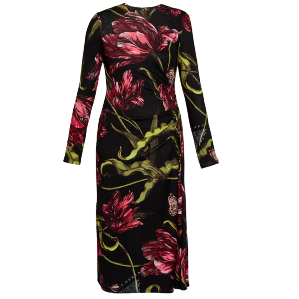 Erdem Floral Print Ponte Jersey Long Sleeve Midi Dress - Dresses - British Romantic Luxury at Coveti