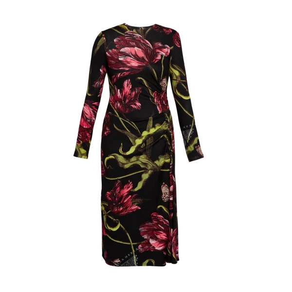 Erdem Floral Print Ponte Jersey Long Sleeve Midi Dress - Dresses - British Romantic Luxury at Coveti