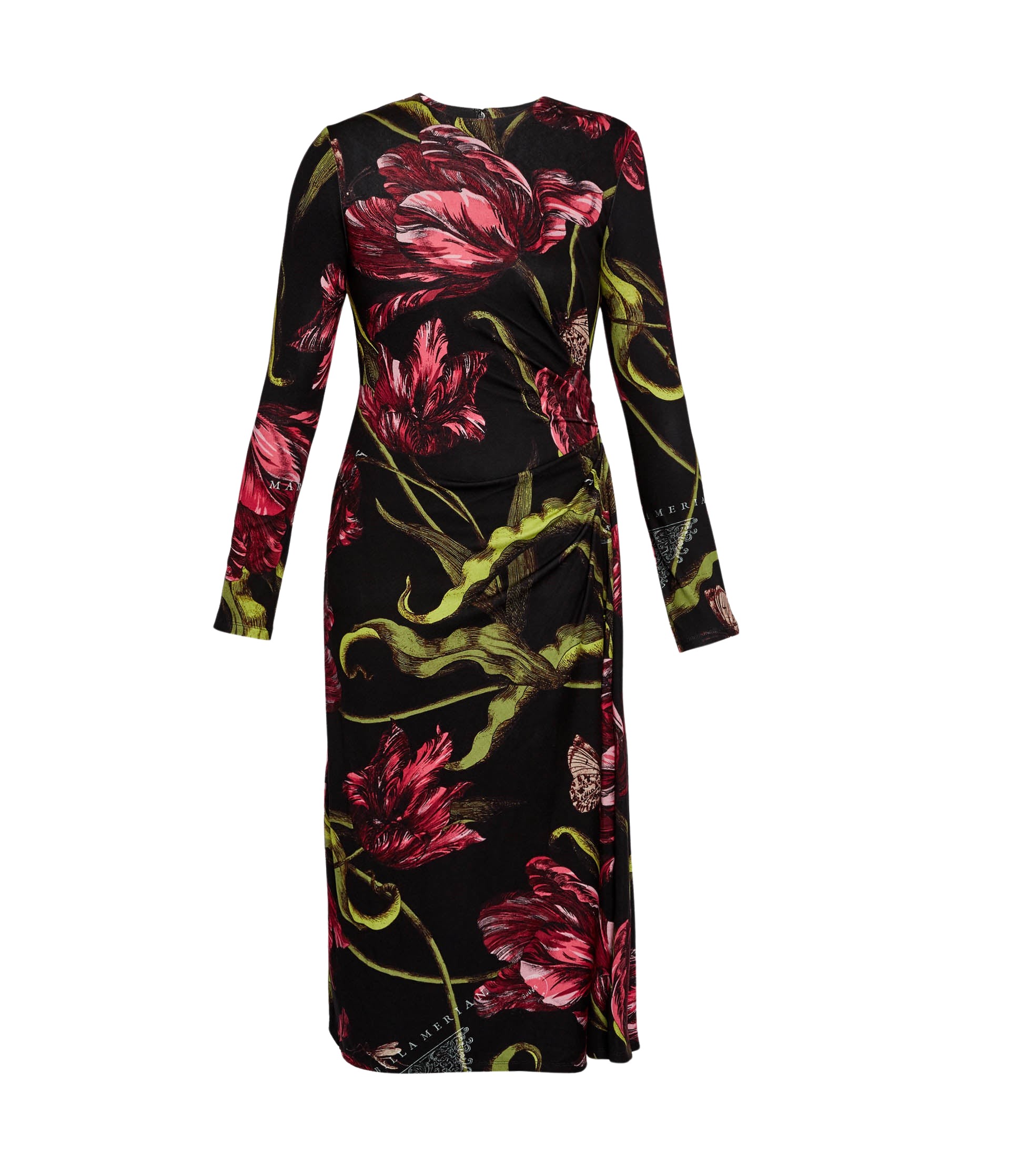 Erdem Floral Print Ponte Jersey Long Sleeve Midi Dress
