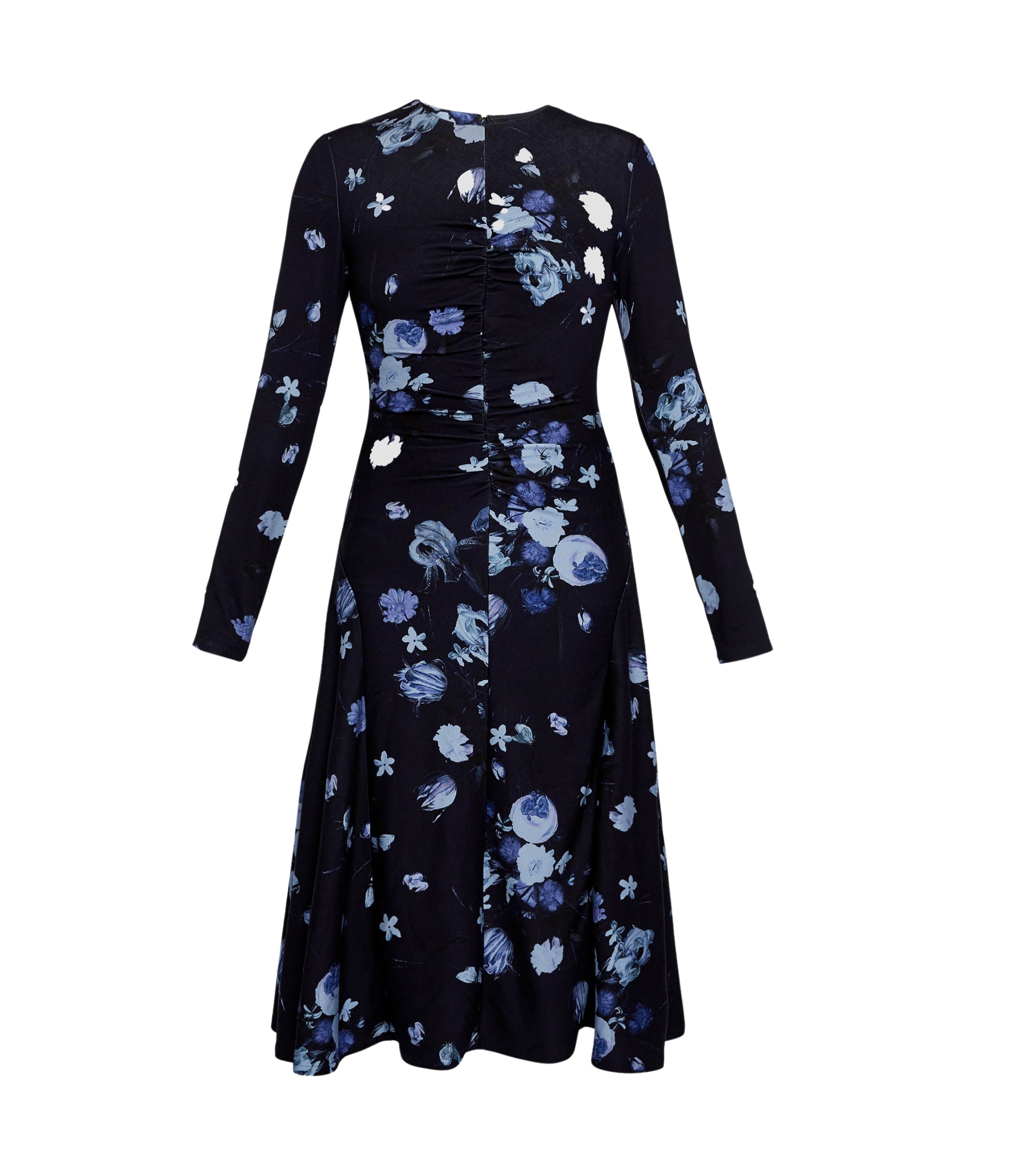 Erdem Floral Print Ponte Jersey Long Sleeve Midi Dress