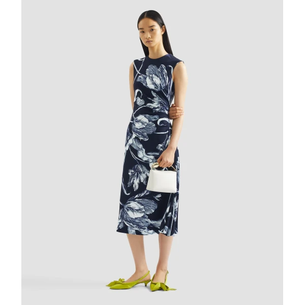 Erdem Floral Print Ponte Jersey Sleeveless Midi Dress - Dresses - British Romantic Luxury at Coveti