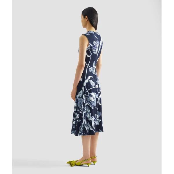 Erdem Floral Print Ponte Jersey Sleeveless Midi Dress - Dresses - British Romantic Luxury at Coveti