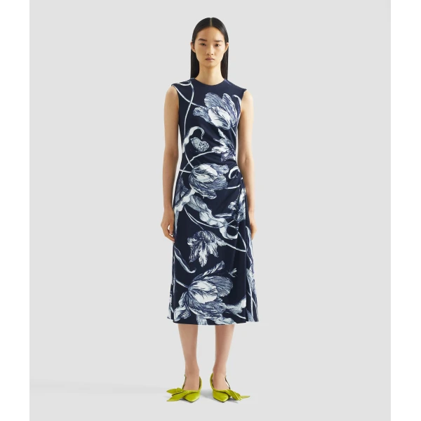 Erdem Floral Print Ponte Jersey Sleeveless Midi Dress - Dresses - British Romantic Luxury at Coveti