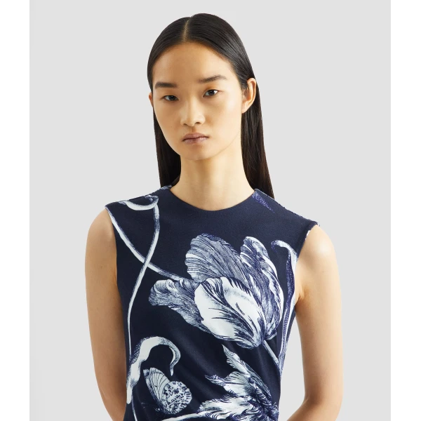 Erdem Floral Print Ponte Jersey Sleeveless Midi Dress - Dresses - British Romantic Luxury at Coveti