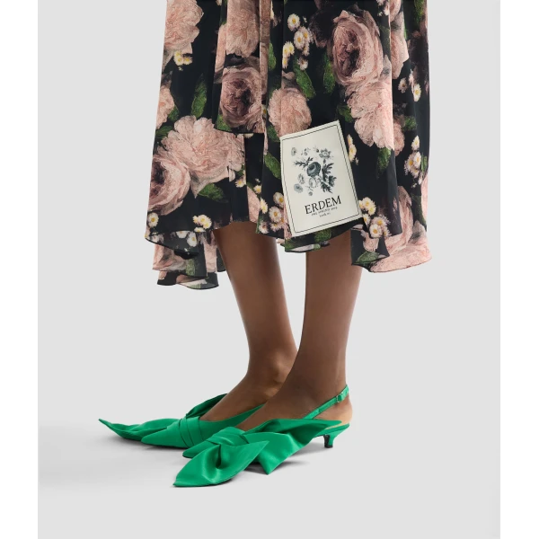 Erdem Floral Print Short Sleeve Midi Dress - Dresses - British Romantic Luxury at Coveti