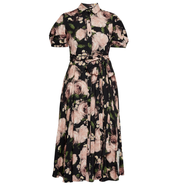 Erdem Floral Print Short Sleeve Midi Dress - Dresses - British Romantic Luxury at Coveti