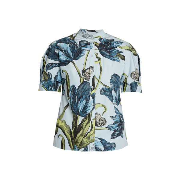 Erdem Floral Print Short Sleeve Shirt - Tops - British Romantic Luxury at Coveti