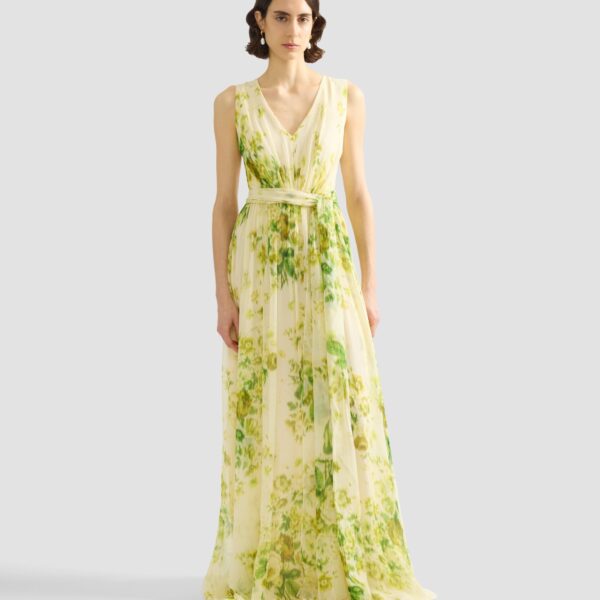 Erdem Floral Print Silk Creponne Sleeveless Gown - Dresses - British Romantic Luxury at Coveti