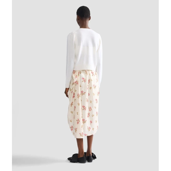 Erdem Floral Print Silk Draped Midi Skirt - Skirts - British Romantic Luxury at Coveti