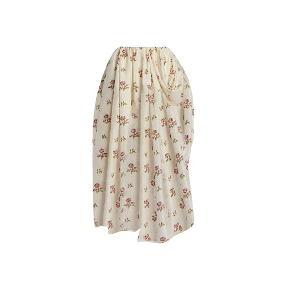 Erdem Floral Print Silk Draped Midi Skirt - Skirts - British Romantic Luxury at Coveti