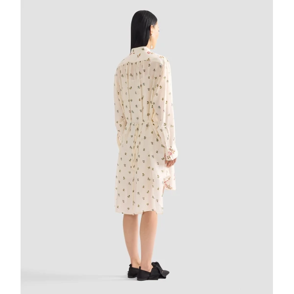 Erdem Floral Print Silk Long Sleeve Mini Shirt Dress - Dresses - British Romantic Luxury at Coveti