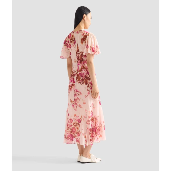 Erdem Floral Print Silk Voile Fit And Flared Midi Dress - Dresses - British Romantic Luxury at Coveti
